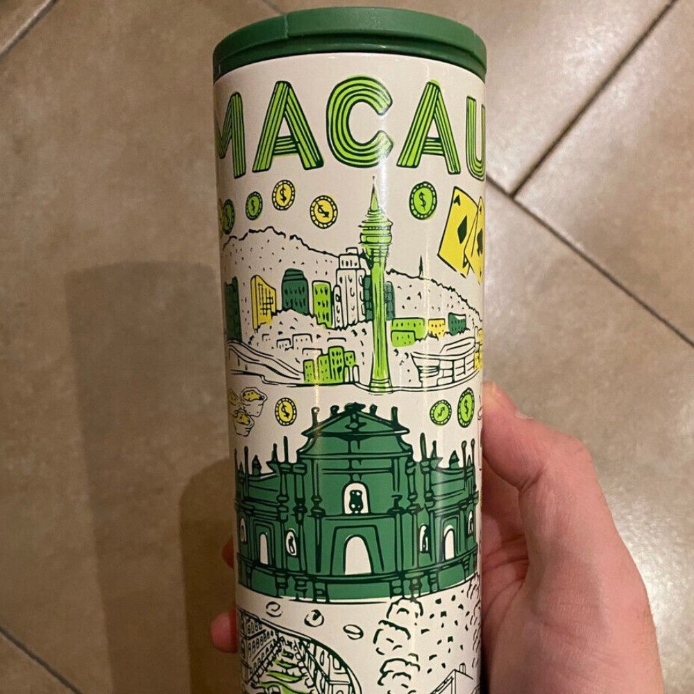 Starbucks China Reserve BTS Macau Building Green 16oz Stainless Tumbler